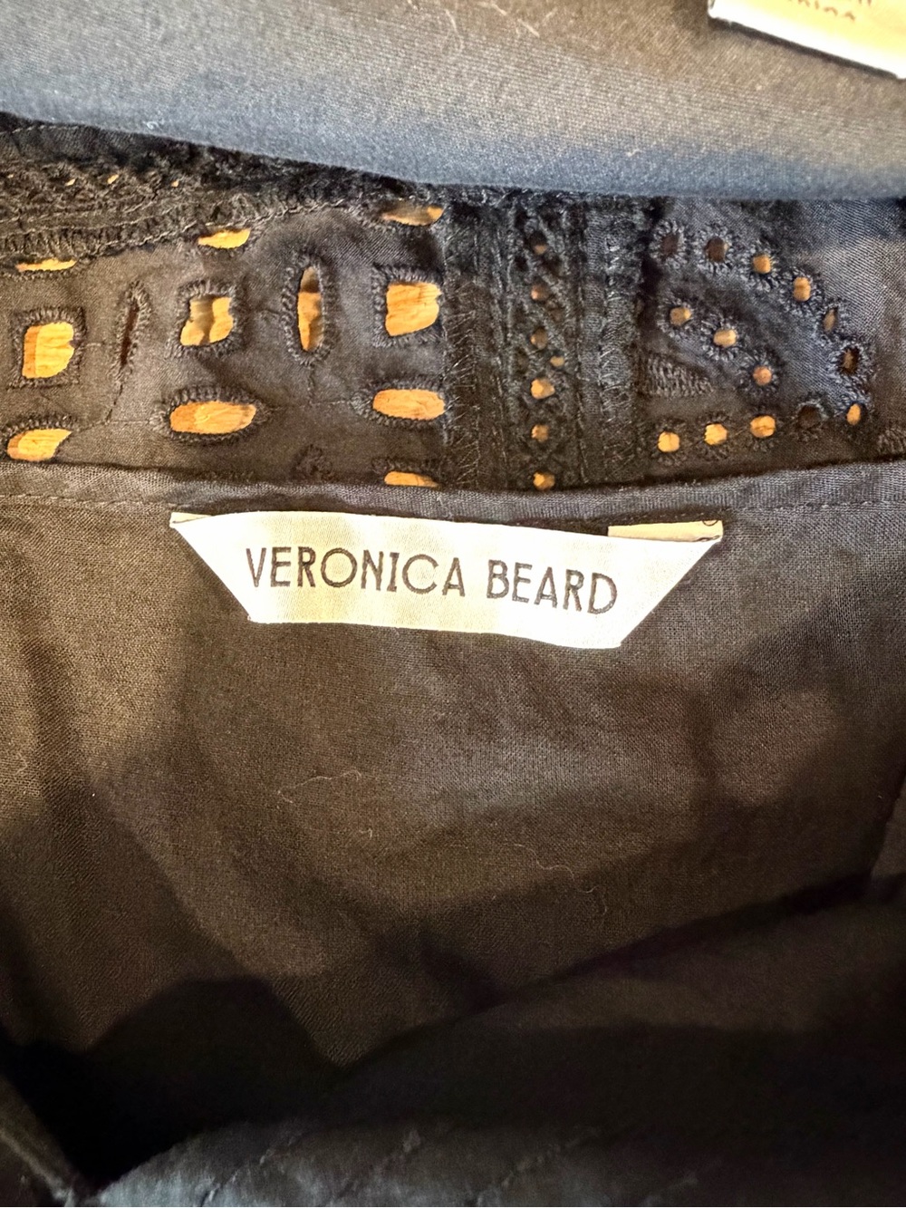 Veronica Beard Alina Cotton Eyelet Maxi Dress, Black, 0, EUC - Picture 14 of 16
